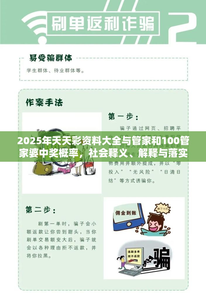 2025年天天彩資料大全與管家和100管家婆中獎概率，社會釋義、解釋與落實-留心欺詐性廣告