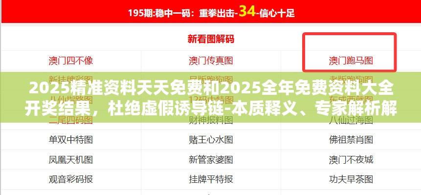2025精準(zhǔn)資料天天免費(fèi)和2025全年免費(fèi)資料大全開(kāi)獎(jiǎng)結(jié)果，杜絕虛假誘導(dǎo)鏈-本質(zhì)釋義、專家解析解釋與落實(shí)