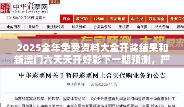 2025全年免費資料大全開獎結(jié)果和新澳門六天天開好彩下一期預(yù)測，嚴(yán)防消費陷阱,完整釋義、專家解析解釋與落實