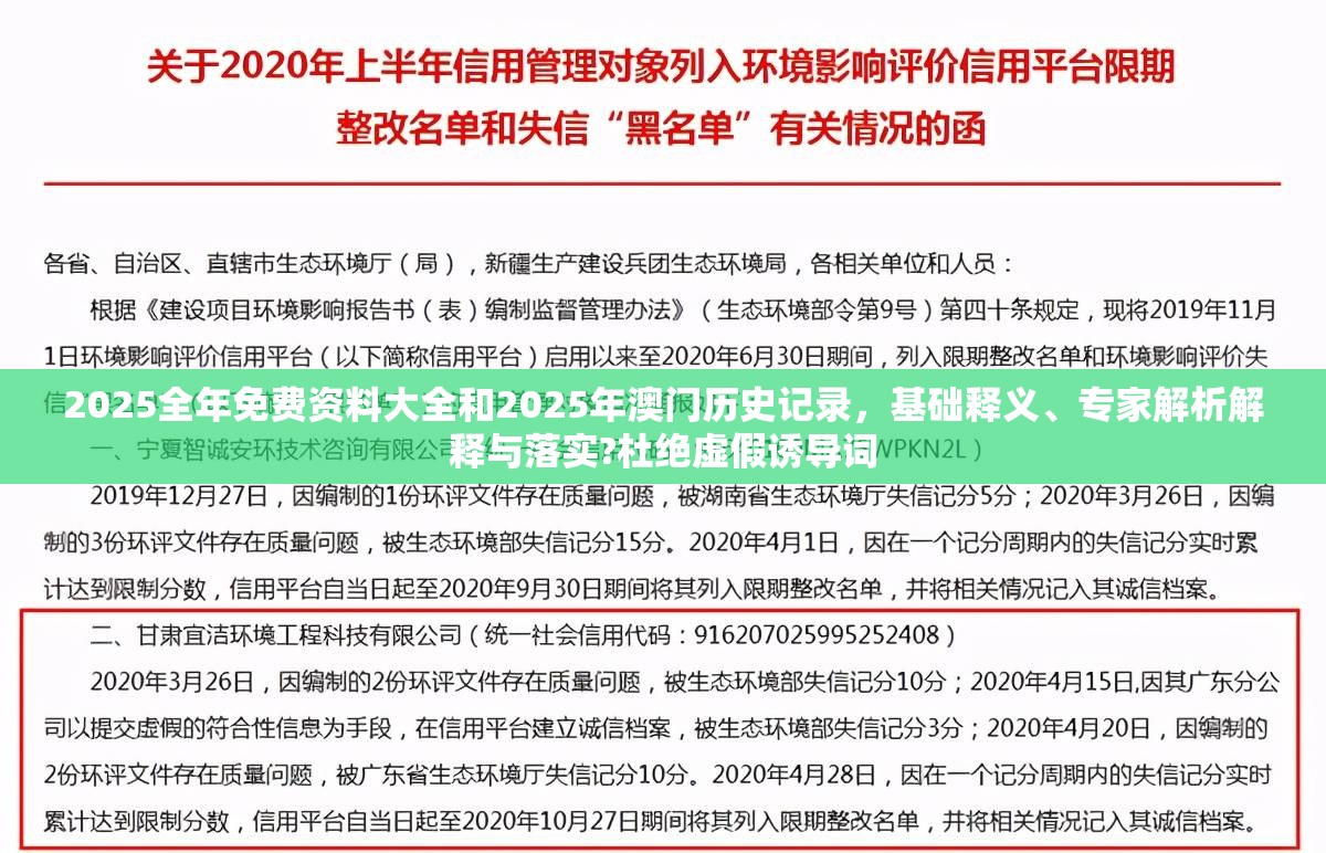 2025全年免費資料大全和2025年澳門歷史記錄，基礎釋義、專家解析解釋與落實?杜絕虛假誘導詞