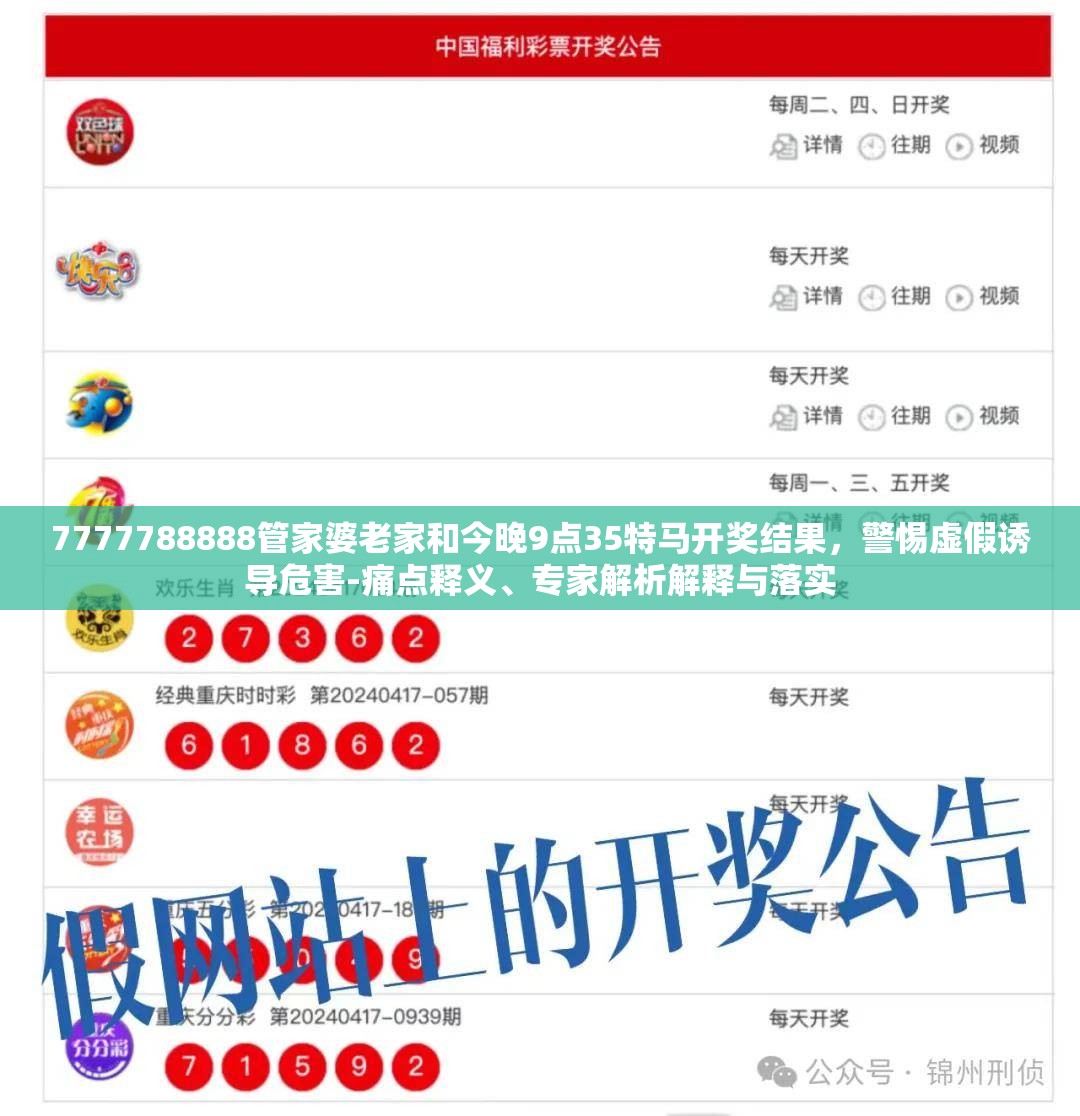 7777788888管家婆老家和今晚9點(diǎn)35特馬開獎(jiǎng)結(jié)果，警惕虛假誘導(dǎo)危害-痛點(diǎn)釋義、專家解析解釋與落實(shí)