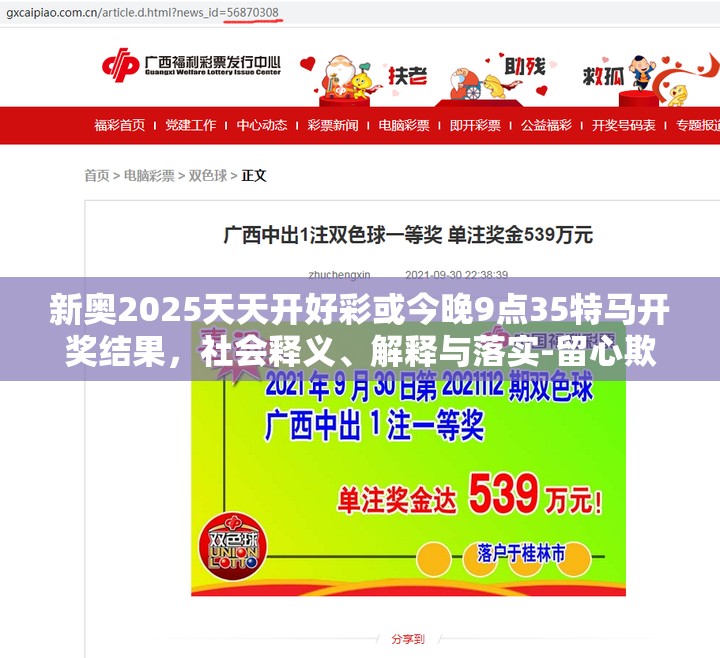 新奧2025天天開好彩或今晚9點(diǎn)35特馬開獎(jiǎng)結(jié)果，社會釋義、解釋與落實(shí)-留心欺詐性廣告