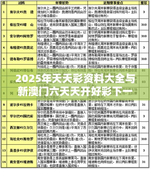 2025年天天彩資料大全與新澳門六天天開好彩下一期預(yù)測，升級分析、專家解讀解釋與落實,謹防華而不實包裝