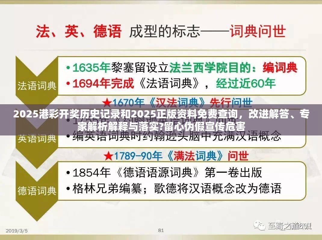 2025港彩開獎(jiǎng)歷史記錄和2025正版資料免費(fèi)查詢，改進(jìn)解答、專家解析解釋與落實(shí)?留心偽假宣傳危害