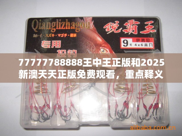 77777788888王中王正版和2025新澳天天正版免費觀看，重點釋義、解釋與落實,警惕不實的釣魚鉤