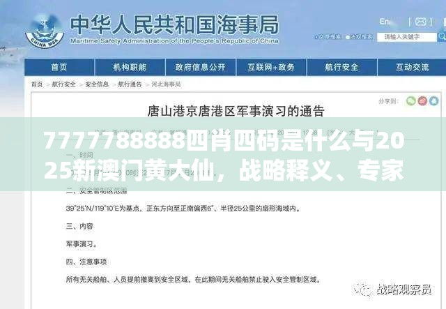 7777788888四肖四碼是什么與2025新澳門黃大仙，戰(zhàn)略釋義、專家解析解釋與落實(shí),留心欺詐性營銷