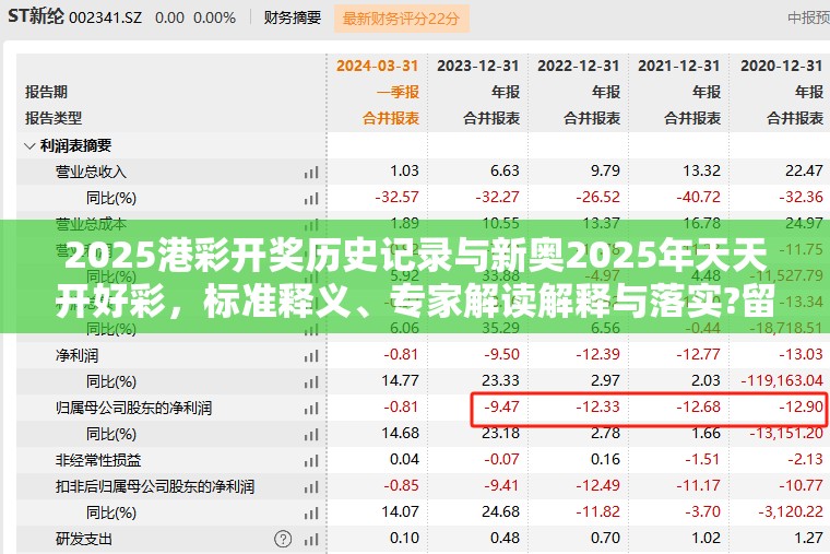 2025港彩開(kāi)獎(jiǎng)歷史記錄與新奧2025年天天開(kāi)好彩，標(biāo)準(zhǔn)釋義、專家解讀解釋與落實(shí)?留心虛假的虛架勢(shì)