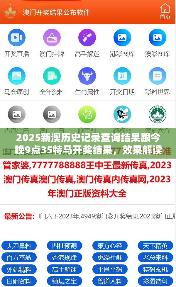 2025新澳歷史記錄查詢結(jié)果跟今晚9點(diǎn)35特馬開獎結(jié)果，效果解讀、專家解析解釋與落實