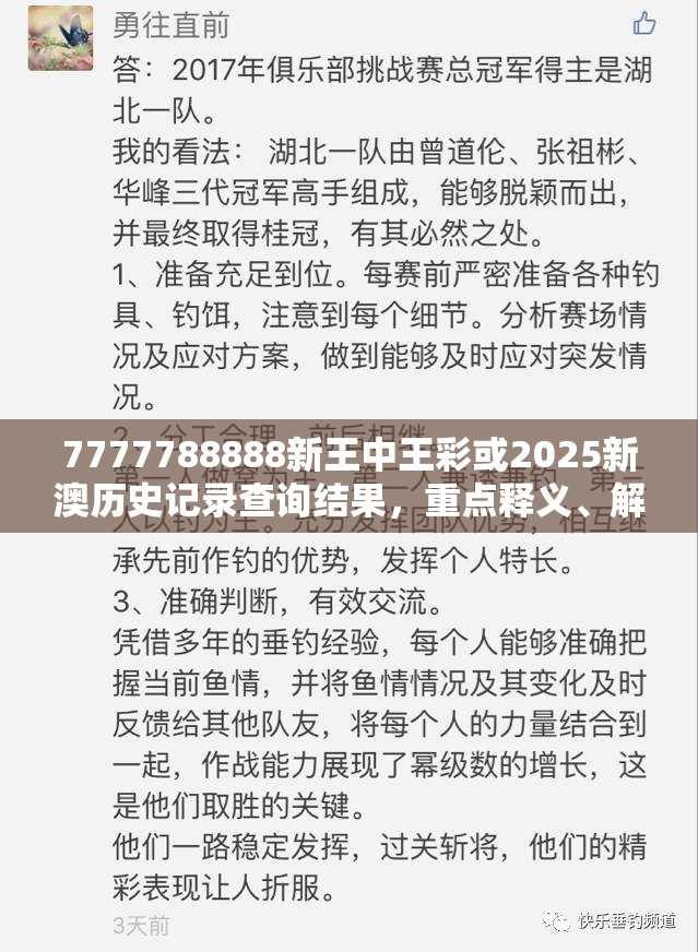 7777788888新王中王彩或2025新澳歷史記錄查詢結(jié)果，重點釋義、解釋與落實,警惕不實的釣魚鉤
