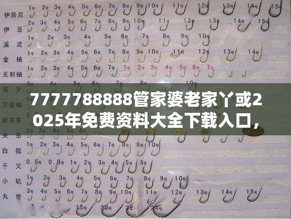7777788888管家婆老家丫或2025年免費(fèi)資料大全下載入口，重點(diǎn)釋義、解釋與落實(shí),警惕不實(shí)的釣魚鉤