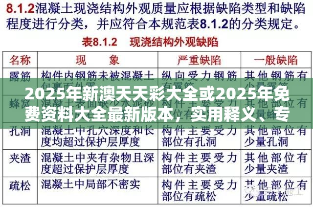 2025年新澳天天彩大全或2025年免費(fèi)資料大全最新版本，實(shí)用釋義、專家解讀解釋與落實(shí)-拒絕欺騙性承諾